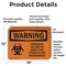 Signmission Biohazard No Food Or Drink OSHA Warning Sign, Vinyl Decal, 18in W x 12in L, 2PK OS-2PACK-WS-D-1218-L-12498 - alternate 6